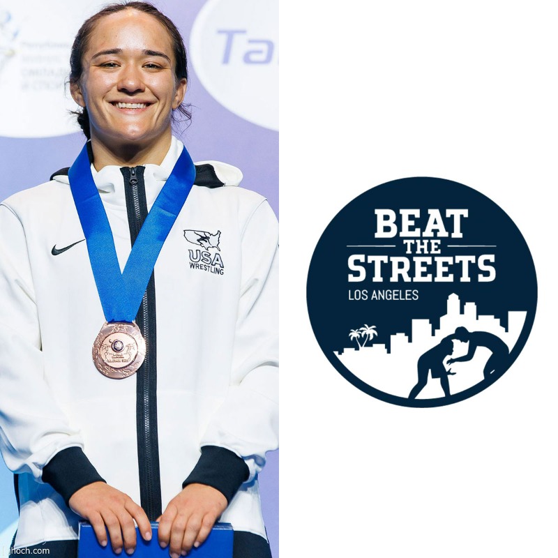 USAWrestling's tweet photo. Two-time Senior World bronze medalist and USA Wrestling athlete-leader @__malpal__ has been hired as Associate Director of Mentorship and Programming by @BTSLosAngeles