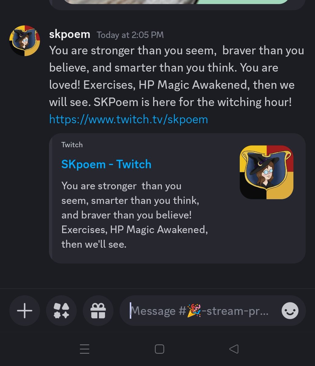 skpoem's tweet photo. #twitch #dixper #voicemod #realcoinpusher #streamraiders #exercise #hpmagicawakened #writinglife https://t.co/6W7G4j7F6c