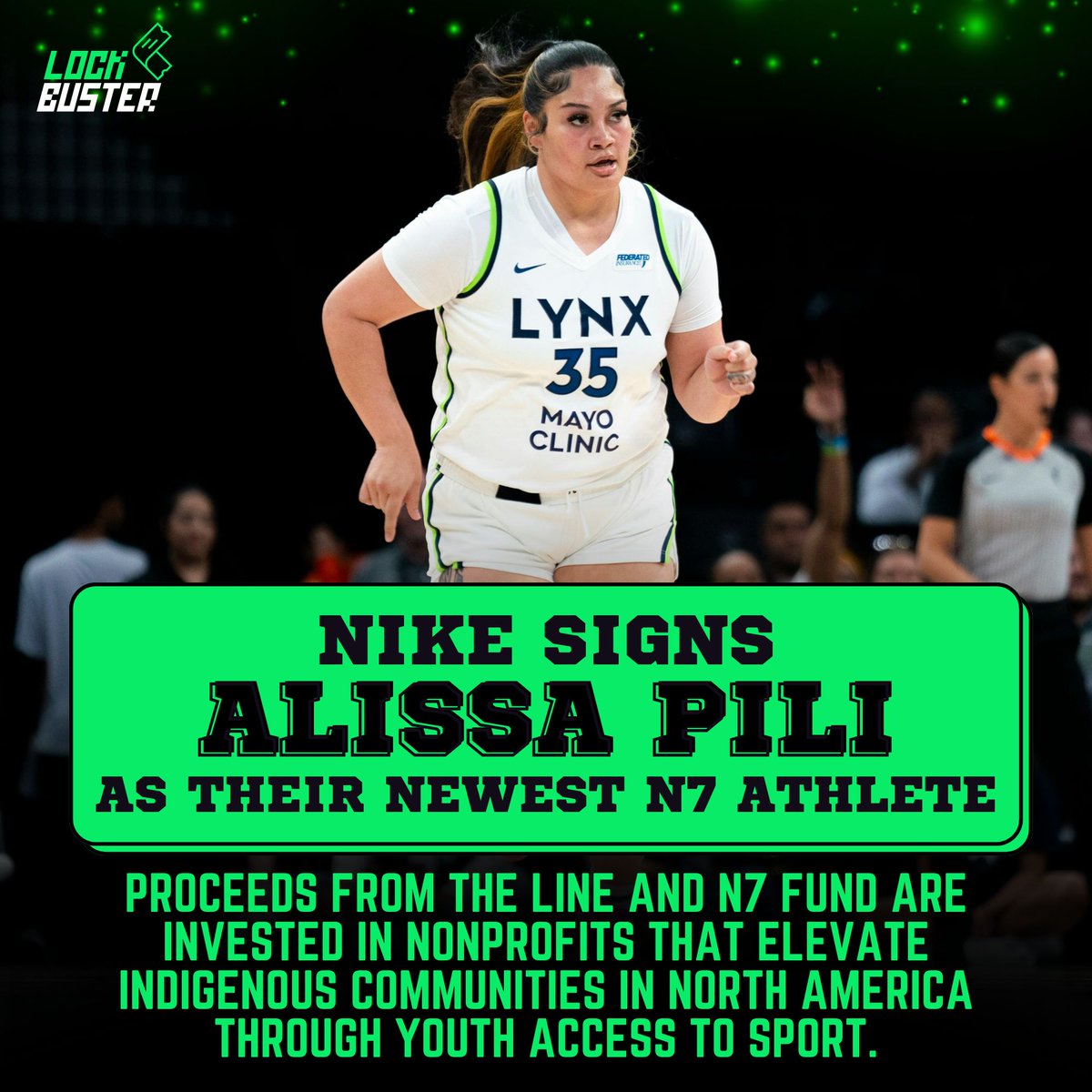 Lockbuster_'s tweet image. “Representation is important to me, and I look forward to making an impact in the league and demonstrating to all the Indigenous and Polynesian girls who love the game, that they can reach their dreams.”
-Alissa Pili

#representationmatters #wnba #basketball #n7 #lynx