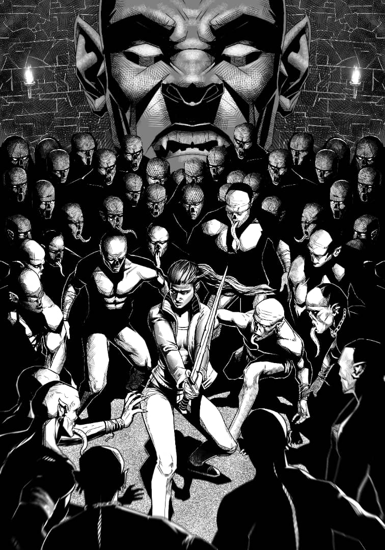 SaltaComic's tweet image. And here we go... the official inks to Salta issue 3 cover page! Colors coming soon! 😉😉 Artwork by Dan Klye. #illustration #illustrator #illustrations #artwork #comicart #comicartwork #indiecomics #saltacomic #comicbookartists #comicbooks #comicpublisher #superheroine #arts