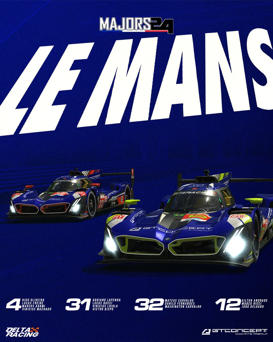 DeltaRacingbr's tweet image. MAJORS 24 🇫🇷

It's time of the most iconic endurance race, the 24h of Le Mans!

#GoDelta #Majors24