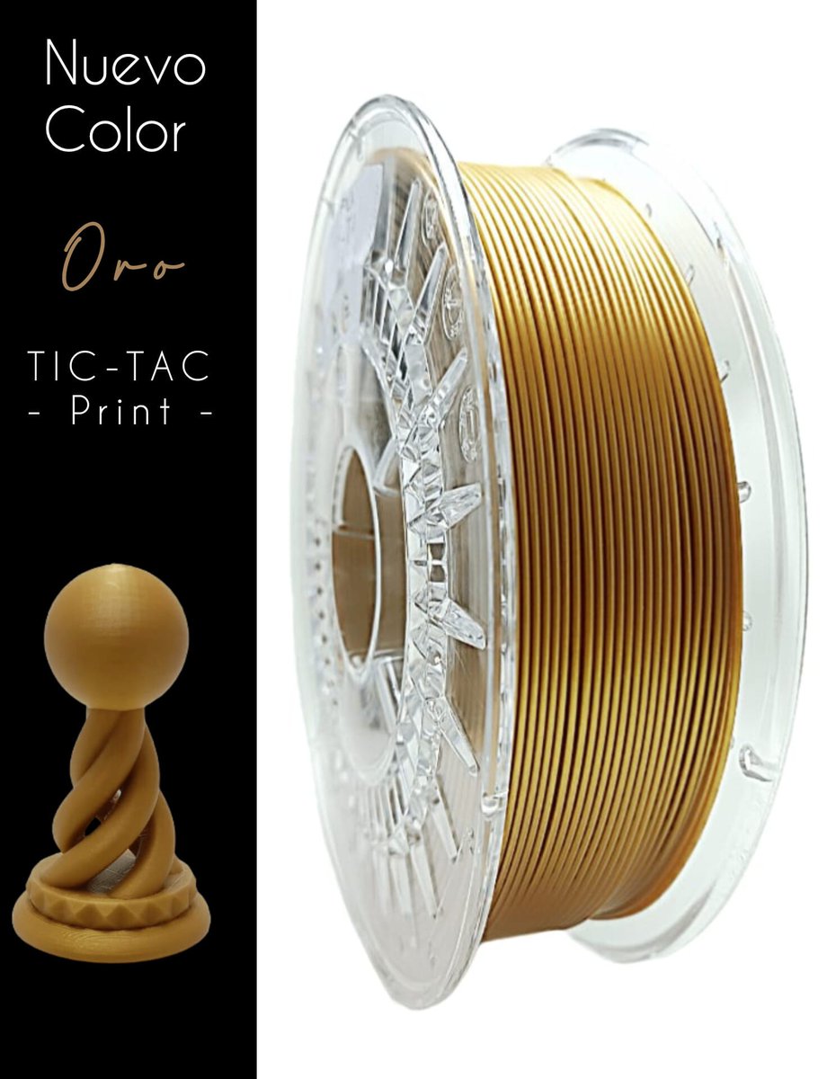 xyzfilaments's tweet photo. 👉Con el nuevo color Oro incorporado a nuestra gama #Platictacprint conseguimos un equilibrio perfecto entre los tonos dorados, aportando así diferentes opciones donde elegir. 

https://t.co/YLjWx2xdsS

STL @thingiverse
#xyzfilaments #3despaña #impresión3d #filamentos #3d #gold https://t.co/nr4qQfykeK
