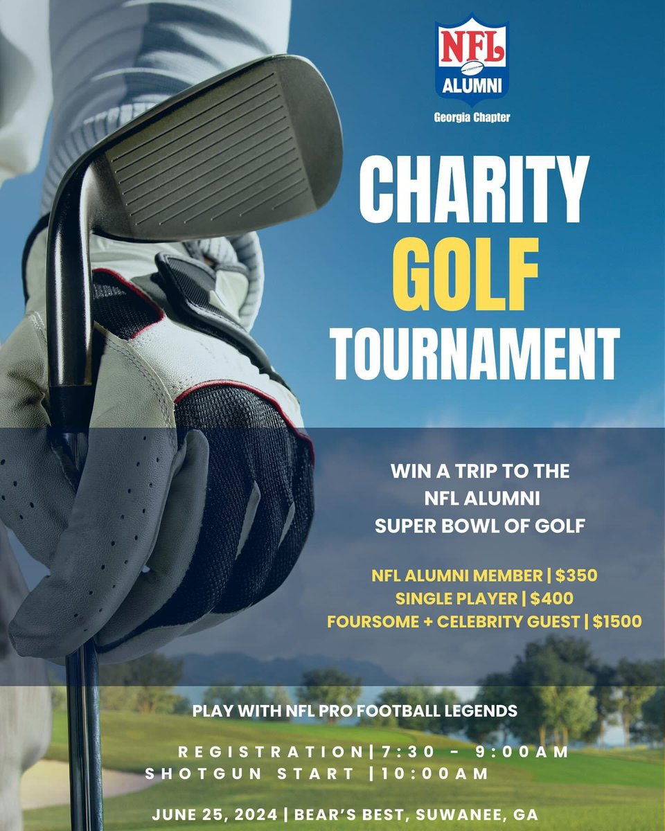 Support our affiliated partners <a href="/NFLAlumniGA/">NFL Alumni Georgia Chapter</a> 🏌🏾‍♀️🏌🏾‍♂️🏌🏽‍♀️