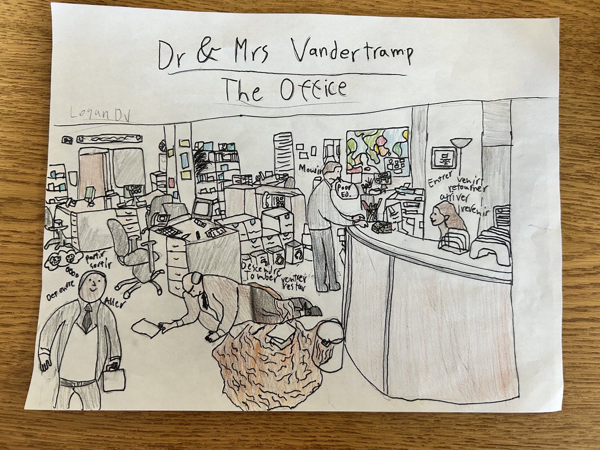 MonsieurIngola's tweet image. DR &amp;amp; MRS VANDERTRAMP Art Project/Cheat Sheet 🖼️ #passécomposé #FLS