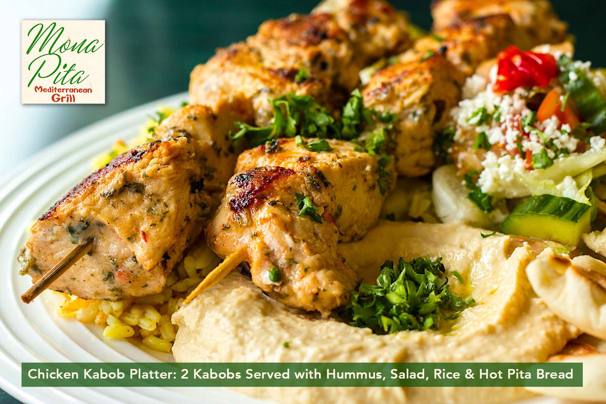 MonaPitaNC's tweet image. Craving a flavorful and healthy meal? MonaPita.com in Raleigh is passionate about serving authentic and delicious Mediterranean cuisine to your table. And if you're looking for a protein-packed, flavor-forward dish, look no further than our signature #ChickenKabob!