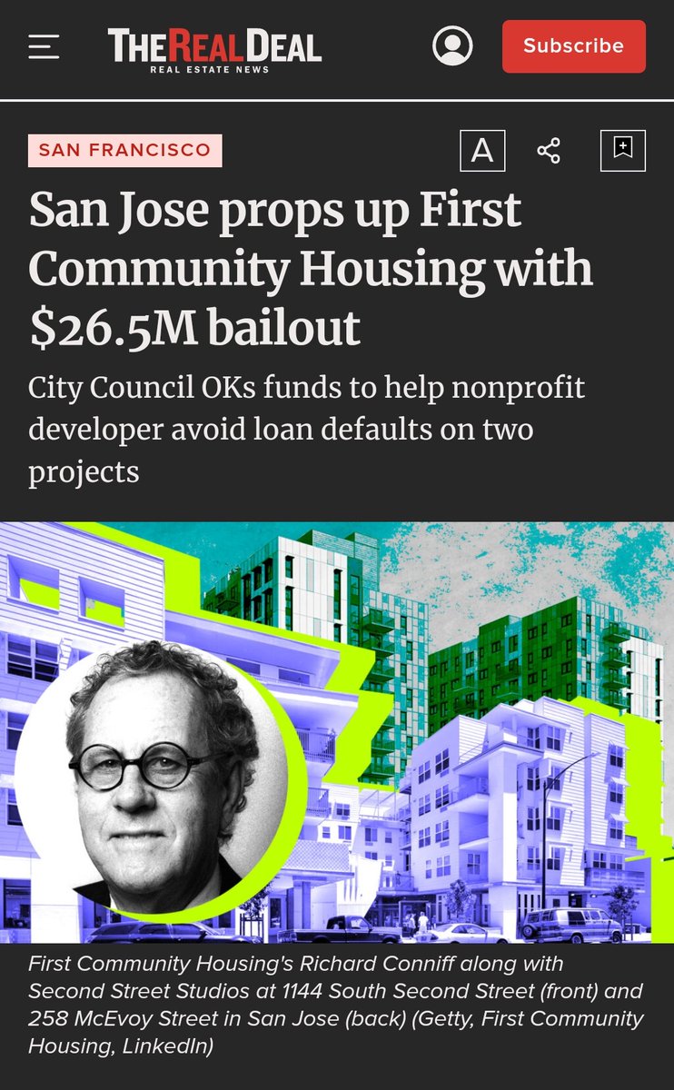 @houmanhemmati In @CityofSanJose they give out loans to non profit 'developers' who don't have the capacity, but are willing to take the gov money. What happens years later due to non finance buearacrats not assessing lending properly & issuing huge loans? Default, then loan forgiveness. Sad.