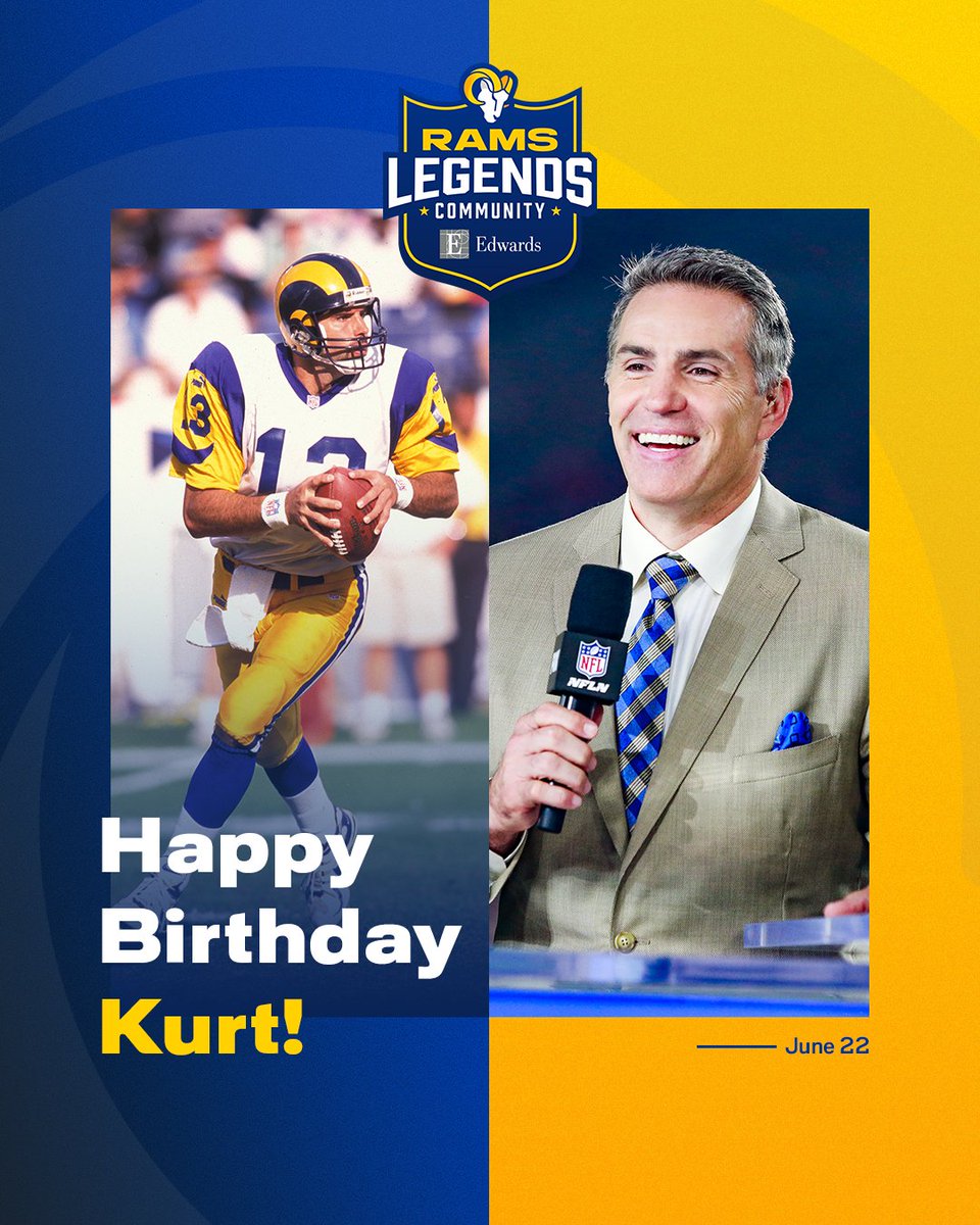 RamsNFL's tweet image. Happy birthday to Rams Legend, @kurt13warner!! 🥳