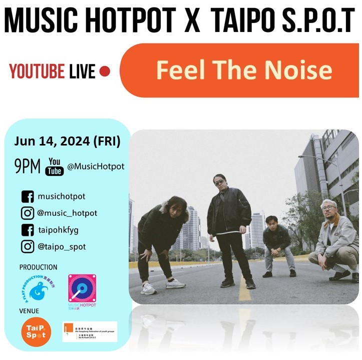 MusicHotpot's tweet photo. Jun 14 (ζζδΊ) ε
ι³ζ¨η«ι Music Hotpot x Taipo S.P.O.T Live! ζεθ«ε° Feel The Noise!
YouTube Live @ https://t.co/gceqXSS8aW
ζ‘θΏε
₯ε ΄θ§η, ε
θ²»γ!!!
Feel The Noise at MHP - https://t.co/WYd1ZaTlte
#MusicHotpot #MusicHotpotLive #FeelTheNoise #TaipoSPOT #ι³ζ¨η«ι #Music #Live https://t.co/da1yIH6SG4