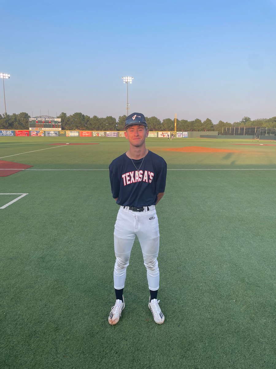 Texas A’s 17U 7, Lonestar 6
PoG: Xavier De La Cruz 2-3, RBI, 2R
Pitcher: Corbin Cates 4.1 IP, 5K, 4H, R