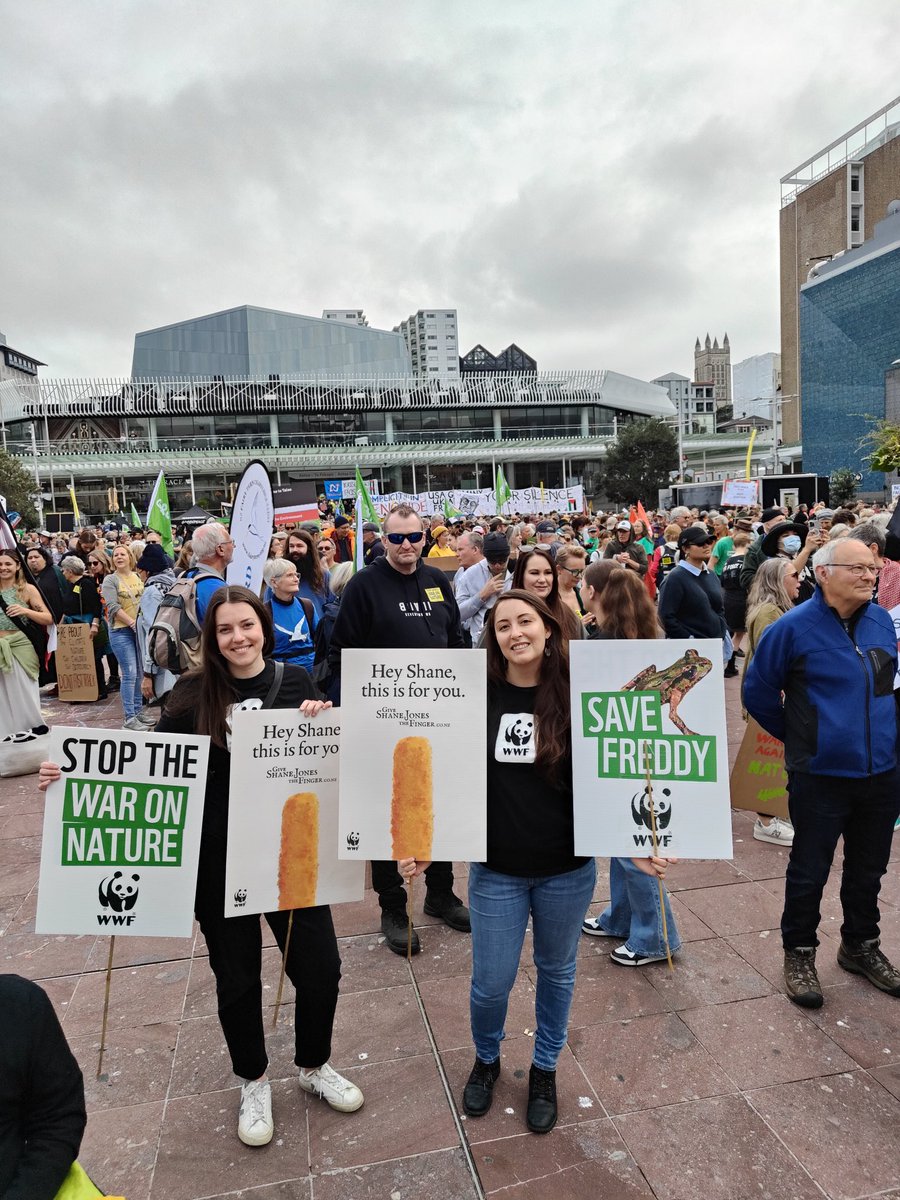 WWFNewZealand's tweet photo. Huge crowds gathering to #MarchforNature https://t.co/6O5SEBajxA