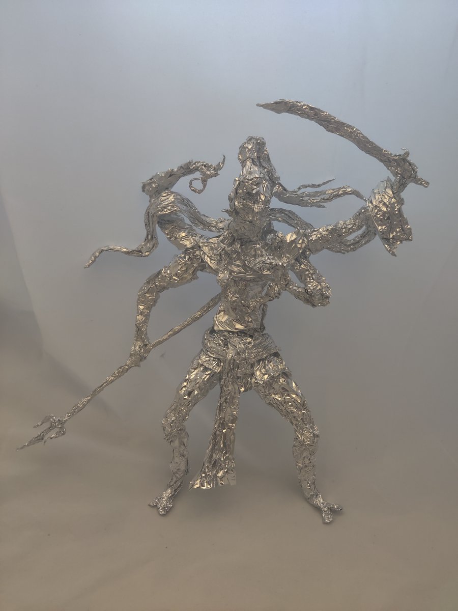 foil_guy's tweet photo. Shiva from Digital Devil Saga - Aluminum Foil Sculpture
#foil #sculpture #Art #fanart #shiva #digitaldevilsaga #videogame #videogames #videogamefanart #shiva #hindu #hindumythology https://t.co/sFQzs6BtLm