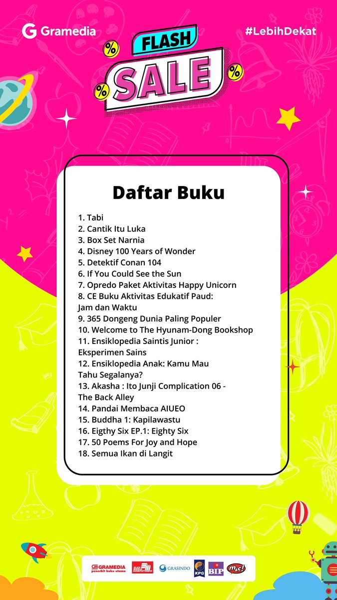 Flash Sale Gramedia🥳

#gramedia #lebihdekat
