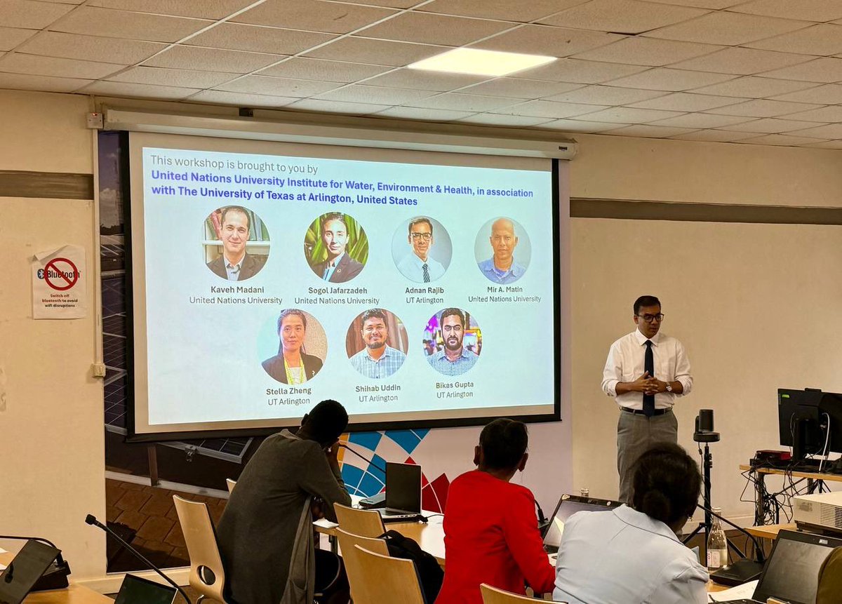 UNUINWEH's tweet photo. 🌍Yesterday, UNU-INWEH partnered with @UTArlington to deliver the workshop on Data Analysis for Management of Climate Risk &amp; Adaptation for the 1st time in Africa at UN HQ in Nairobi! 

Thank you @CanHCKenya and @AnnieBrunton for joining us.

#WorldEnvionmentDay #ClimateAction https://t.co/Xy4sLpYpOd