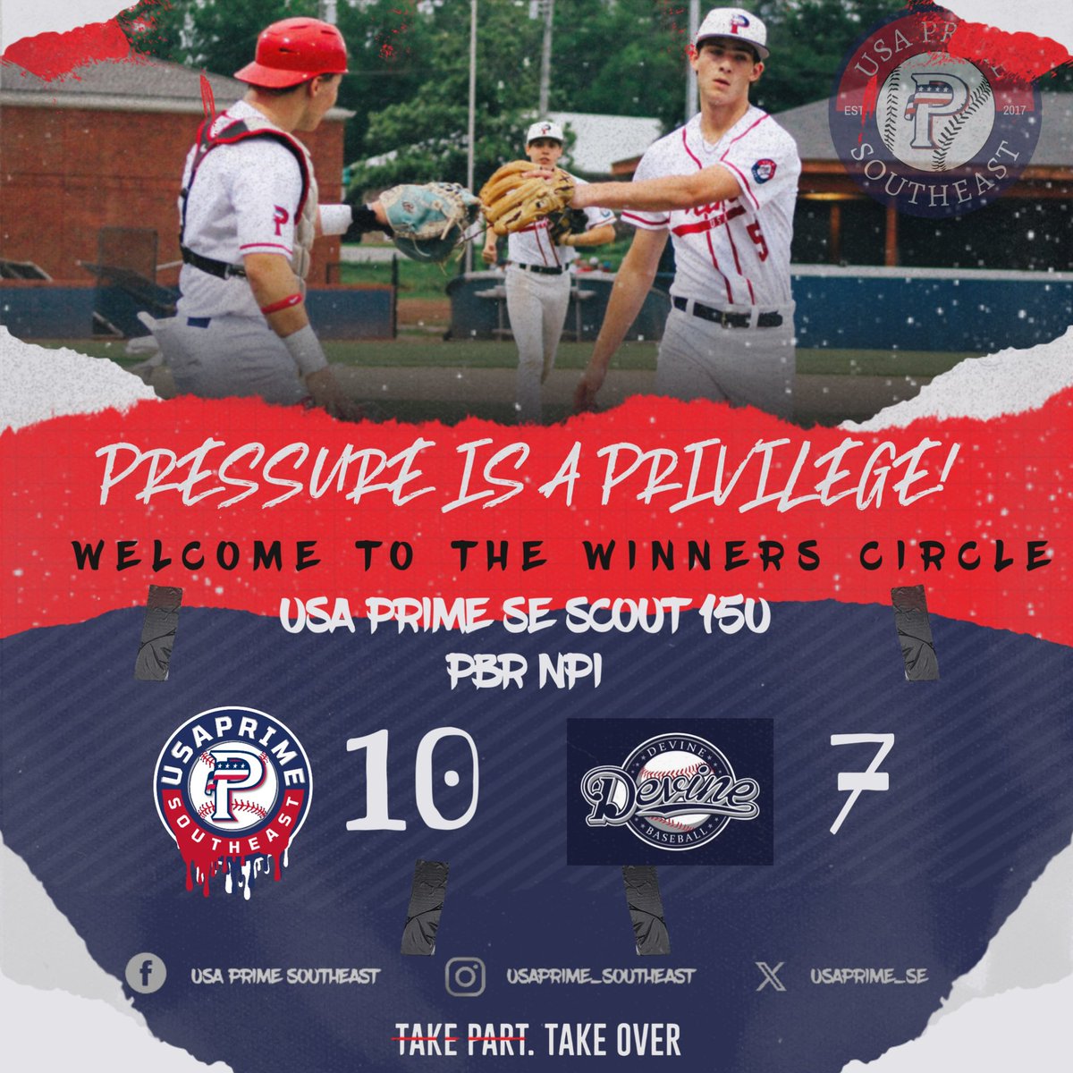 USA Prime Southeast (@usaprime_se) on Twitter photo Big game 1 win at the @pbrtscouting NPI for the 15U SE Scout guys. Offensively lead by <a href="/GunnerJohnson19/">Gunner Johnson</a> 3/3- 3B, 2B, 1B 2RBI & PBR Jr Futures kid <a href="/CarsonHaney27/">Carson Haney</a> 2/3. On the mound Cayden Gaither gets the W going 3IP, 4H, 0ER, 1K. #primetakeover <a href="/prepbaseball/">Prep Baseball</a> <a href="/PrepBaseballAL/">Prep Baseball Alabama</a> Big game 1 win at the @pbrtscouting NPI for the 15U SE Scout guys. Offensively lead by <a href="/GunnerJohnson19/">Gunner Johnson</a> 3/3- 3B, 2B, 1B 2RBI & PBR Jr Futures kid <a href="/CarsonHaney27/">Carson Haney</a> 2/3. On the mound Cayden Gaither gets the W going 3IP, 4H, 0ER, 1K. #primetakeover <a href="/prepbaseball/">Prep Baseball</a> <a href="/PrepBaseballAL/">Prep Baseball Alabama</a>