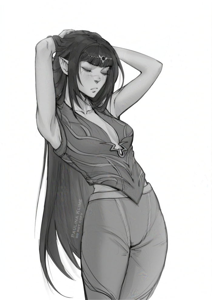 PaulinaKlime's tweet photo. What if Shadowheart with her hair down 💇‍♀️ https://t.co/obUV8b7Ngw