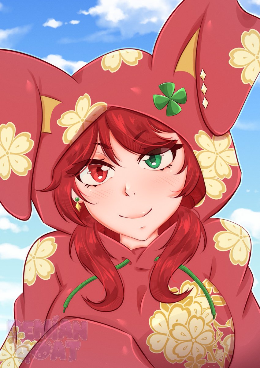 CloverMikuru's tweet photo. Look at the amazing art @DemianGoat made of my OC. https://t.co/EyR4HCn7ud