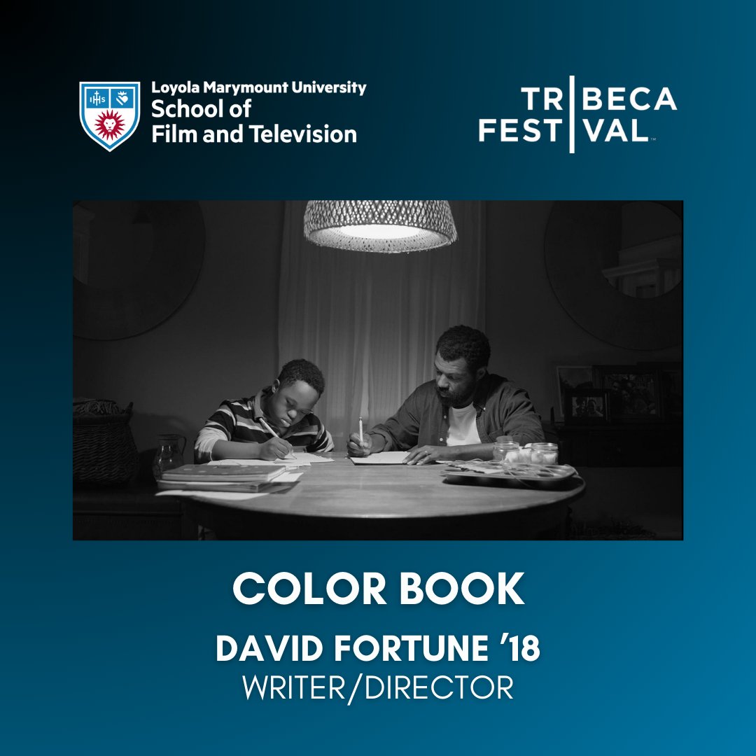 LMUsftv's tweet photo. Proud that three #LMU lions have projects at @Tribeca Festival 2024—COLOR BOOK written and directed by David Fortune, SMILE, GOD LOVES YOU. written and directed by Elexis Goodwin, and podcast GOING RENO written and produced by Elizabeth Quinn. Go Lions! https://t.co/Hqbdi1tI4D https://t.co/XQFE6yBLYt
