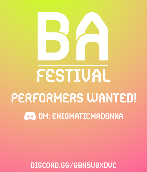 ProductionsRbx's tweet photo. CALLING ALL ARTISTS!

Now is your chance to apply to perform at BA FESTIVAL 24!

You have 1 week to apply - don't miss out!

For more info, dm @enigmaticmadonna on discord..

#robloxuv #robloxconcert #uv #robloxmusic #robloxartist https://t.co/WpDTTm3WTl