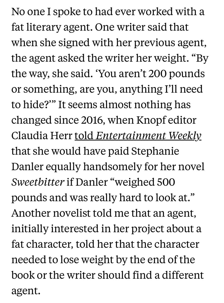 lifebreakingin's tweet photo. EVERYONE NEEDS TO READ THIS. We are so past the point of it being okay for authors/publishers to let fatphobia slip by or be actively espoused.

And how are we meant to find your supposedly smart/likable/rooting-for-them characters who are actually so hateful?? IT’S A CRAFT ISSUE https://t.co/R7I6F0c8yy