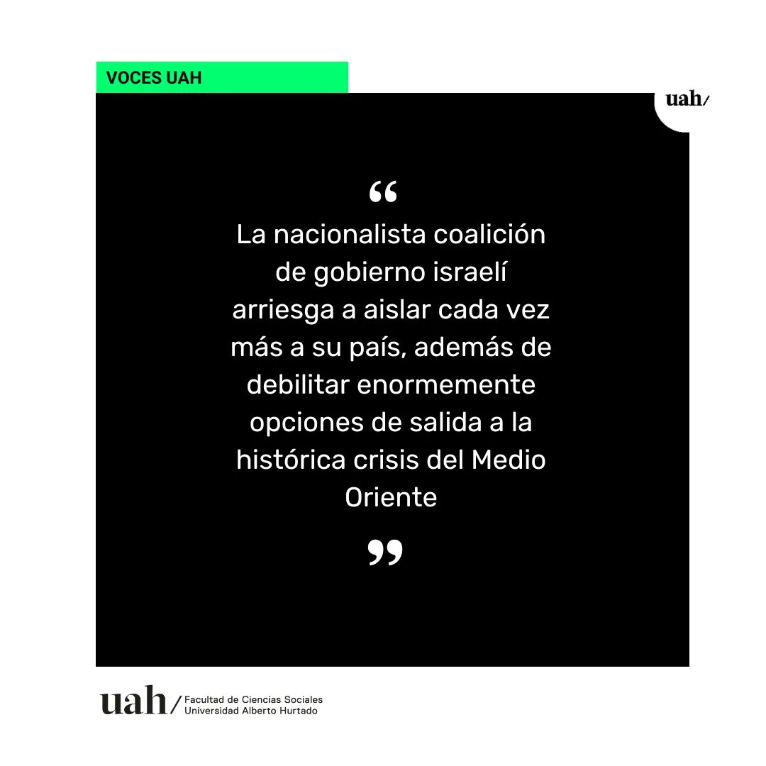 Isaac Caro, director de Política y Gobierno UAH, aborda en <a href="/revistamensaje/">Revista Mensaje</a> el conflicto entre Israel y Hamás, que ha desencadenado tensiones significativas en las relaciones entre Israel y sus aliados occidentales, especialmente EE.UU.
Lee su análisis en: lnkd.in/dCz-zu2T