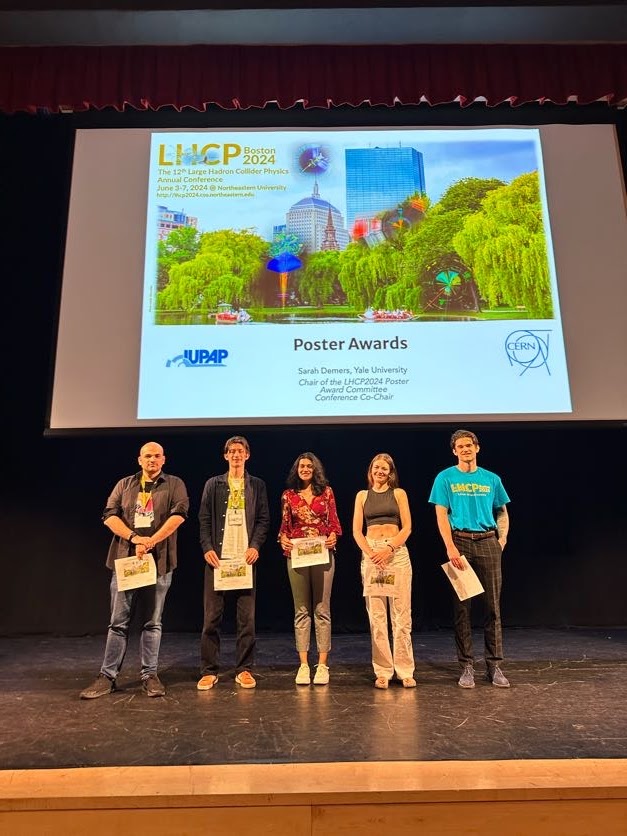 Huge congratulations to our Poster Prize winners for #LHCP2024 - Marco Montella, Yoran Yeh, Ananya Rai, Cort Thoreson, and Carina Trippl! 🎉