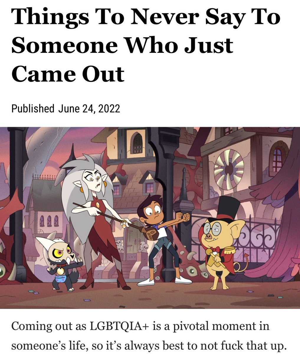 sorcerers_claw's tweet photo. Things to never say to someone who just came out but as toh characters https://t.co/Qw11ZYCxFh
