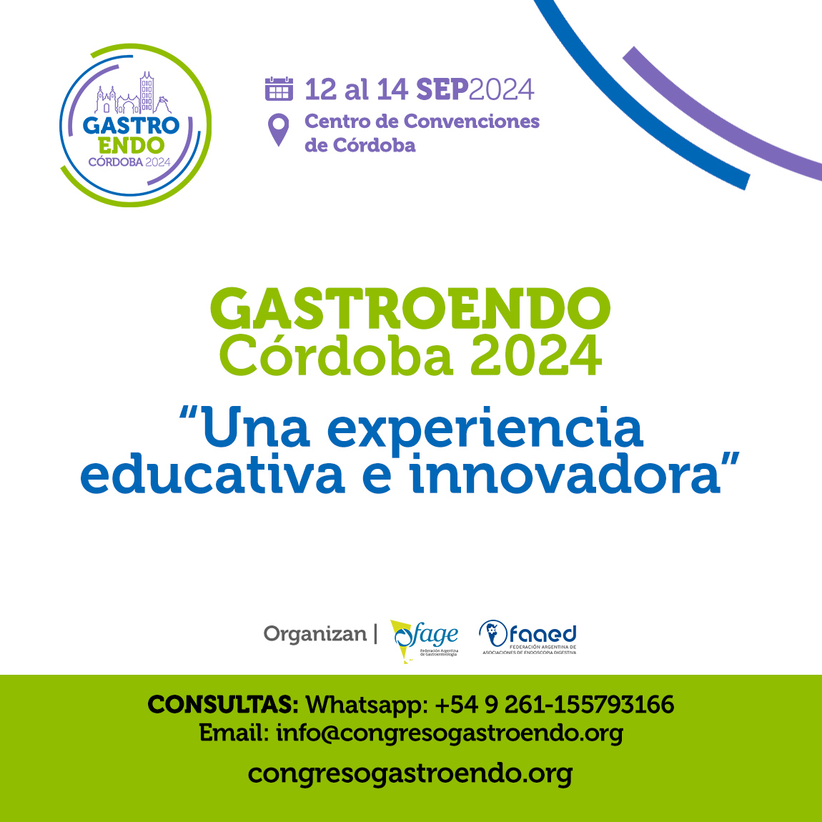 Nuestro lema del congreso GASTROENDO 2024 🙌🏻

Nos vemos del 12 al 14 de septiembre!

#GastroEndo2024 #Endoscopia #gastroenterologia #Erge #Dispepsia #Barrett #CCR #EMR #ESD #Obesidad #córdoba
