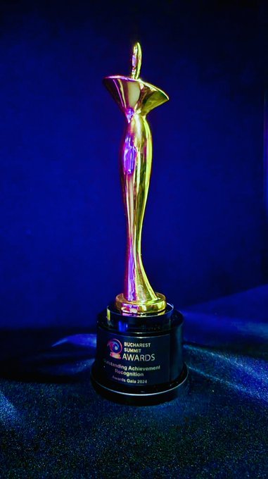 I'm greatly shocked &amp; immensely  touched to have received a Recognition Award from @BucharestSummit.