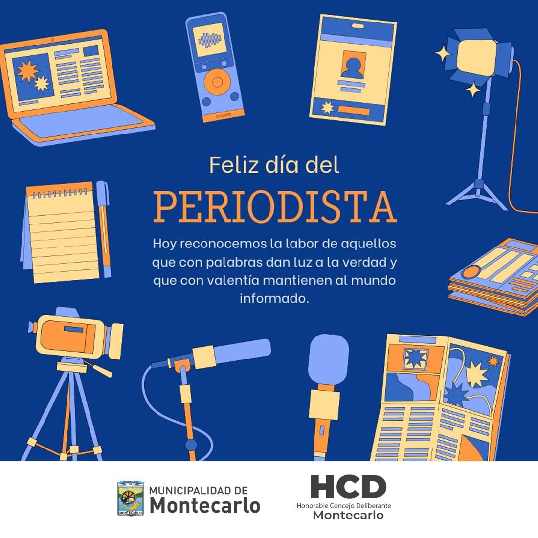 No es simplemente tomar un micrófono, escribir unas líneas o captar una imagen . 🎙️✍🏻📸

El periodismo es vivir la realidad del otro, servir , contar historias y actuar para mejorar el mundo. 

🎙️ ¡Feliz dia Periodistas!

#hcdmontecarlo #DiaDelPeriodista