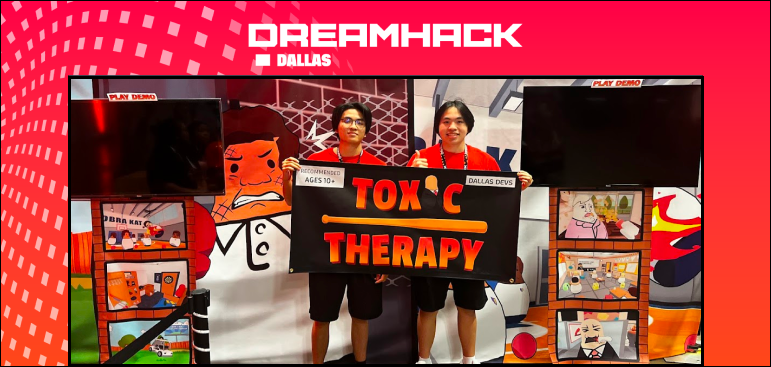 toxic_therapy's tweet photo. The end of our first public demo - AMAZING event. Feedback was great and validated the last 4 years of work. Thank you #DHDallas for supporting indie games and being so good to us! https://t.co/LHKrWBhRsz