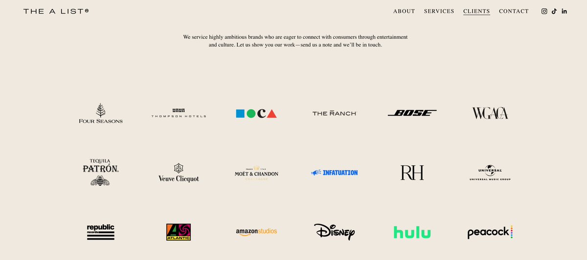 jennelizabethj's tweet photo. @mattxiv They have now taken this page down, but here are the A List's CLIENTS (source: Google cache https://t.co/ZFJCCR2uqz) https://t.co/Ti5v4WcDKd