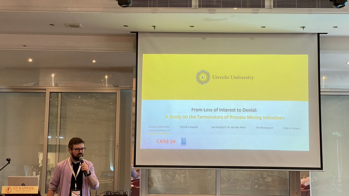 Maxim Vidgof (@maxvidgof) on Twitter photo Highlight of the day at <a href="/CAiSEConf/">CAiSE Conf</a> #CAiSE2024: paper “From Loss of Interest to Denial: A Study on the Terminators of Process Mining Initiatives” by <a href="/vsdani/">Vinicius Stein Dani</a>, @HenrikLeopold, <a href="/JmvdWerf/">Jan Martijn van der Werf</a>, <a href="/IrisBeerepoot/">Iris Beerepoot</a> & <a href="/profBPM/">Hajo Reijers🎗️</a>. Highlight of the day at <a href="/CAiSEConf/">CAiSE Conf</a> #CAiSE2024: paper “From Loss of Interest to Denial: A Study on the Terminators of Process Mining Initiatives” by <a href="/vsdani/">Vinicius Stein Dani</a>, @HenrikLeopold, <a href="/JmvdWerf/">Jan Martijn van der Werf</a>, <a href="/IrisBeerepoot/">Iris Beerepoot</a> & <a href="/profBPM/">Hajo Reijers🎗️</a>.