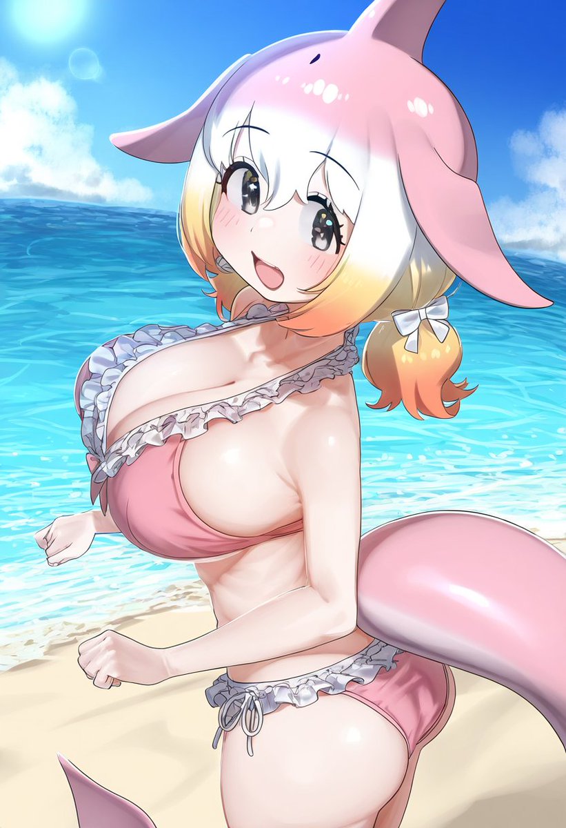 [AI] ビキニ姿のナルカちゃん🐬💦

#AIイラスト
#けものフレンズ 