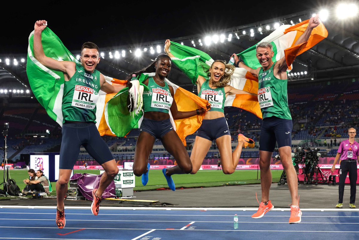 Morgan Treacy (@morgantreacy) on Twitter photo So many years photographing athletics and finally a gold medal ! What a team to deliver it too.Massive congrats to the <a href="/irishathletics/">Athletics Ireland</a> 4x400m gold medal winning team ! So many years photographing athletics and finally a gold medal ! What a team to deliver it too.Massive congrats to the <a href="/irishathletics/">Athletics Ireland</a> 4x400m gold medal winning team !