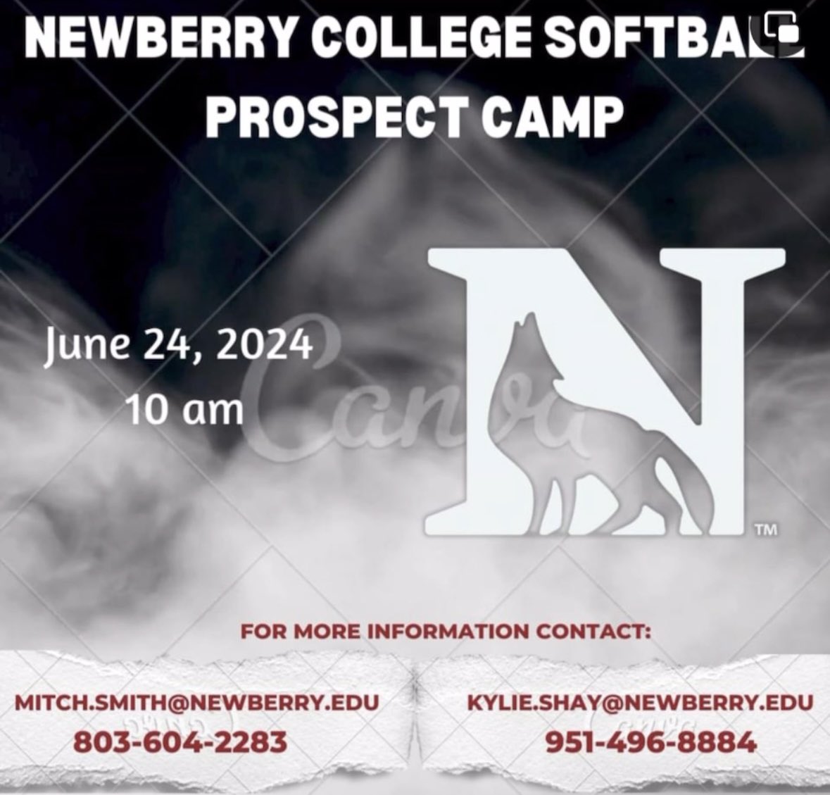Newberry College SB tweet media