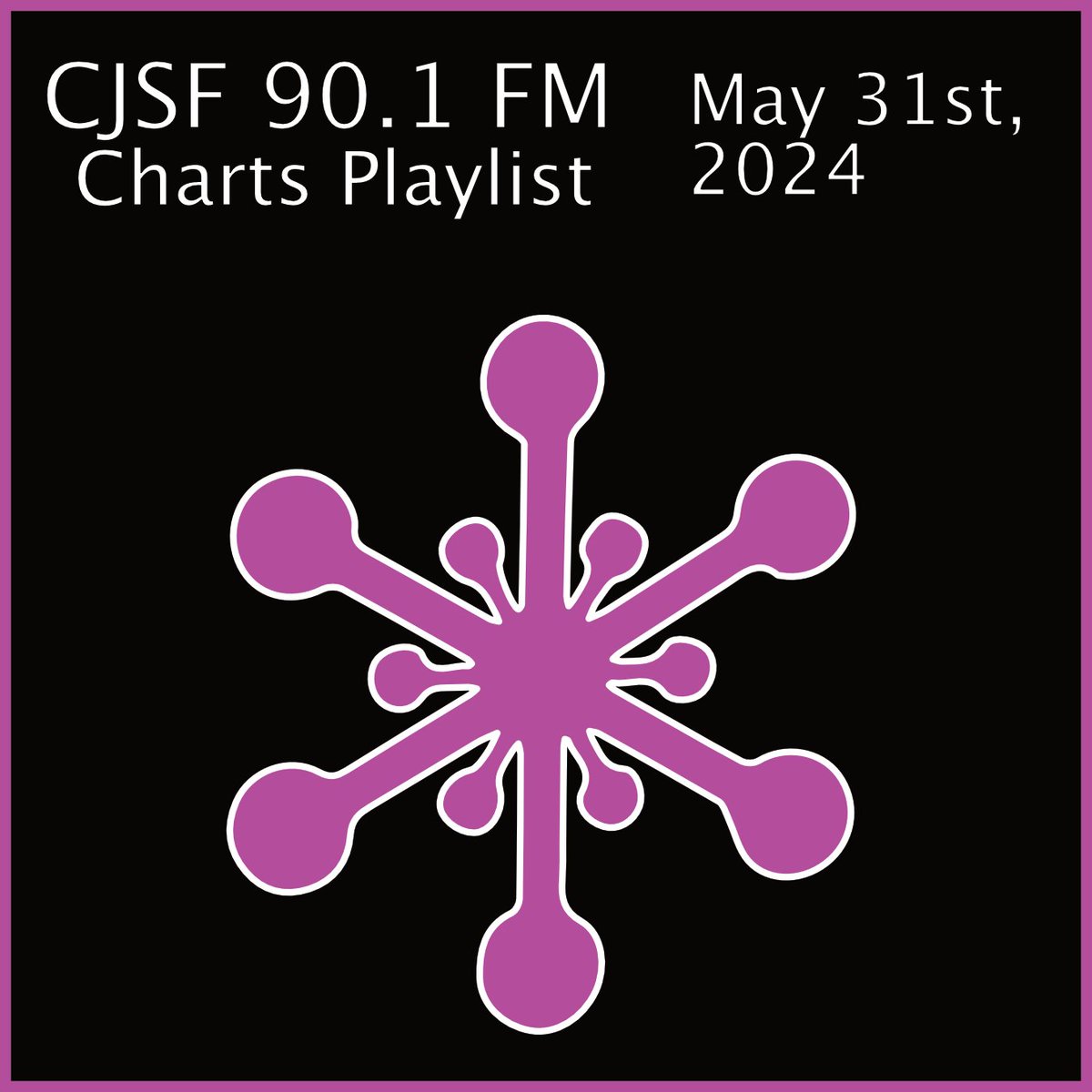 CJSF's tweet image. 📊✅️ Check our #CJSFCharts above + #CJSFPick below  + have a listen to selections from this week&apos;s #Top30 on our Spotify: bit.ly/CJSFMusic.

#femcon #cancon #local #campuscommunity
#radio #sfu #Burnaby #BC