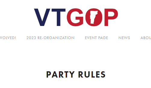 RWwatchMA's tweet photo. Vermont GOP rules bar it from promoting any candidate who is a 'convicted felon' https://t.co/Qnh3YHJnbG #vtpol #nhpolitics #mepolitics #mapoli #ctpolitics #ripol
The party can vote to exempt a candidate, but it so far appears to be following the rule. https://t.co/rmdA0BGzZW