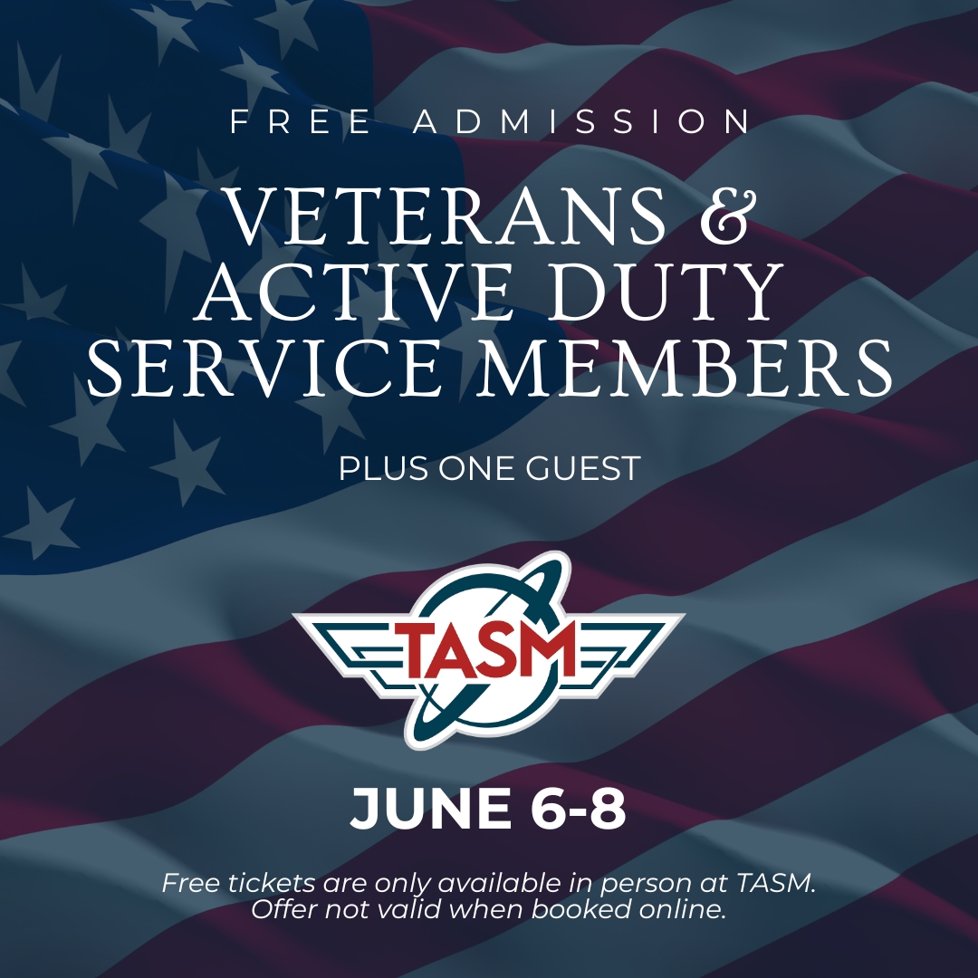 TulsaAirSpace's tweet photo. We remember D-Day and the thousands who bravely faced a day that changed history, 80 years ago. 🇺🇸 Veterans and active duty service members, plus one guest, can enjoy free admission to TASM June 6-8. 
*Free tickets are only available in person at the museum; not valid online. https://t.co/tmYcqHrazL
