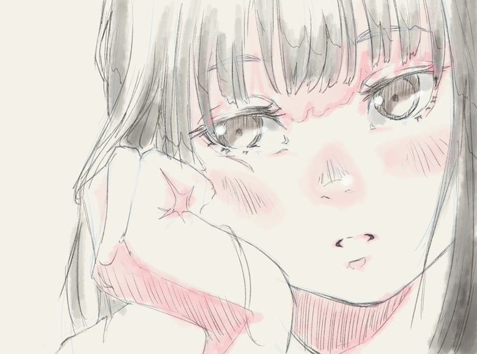 「blush close-up」 illustration images(Latest)