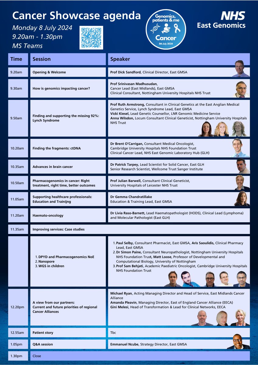 NHS East Genomics tweet media