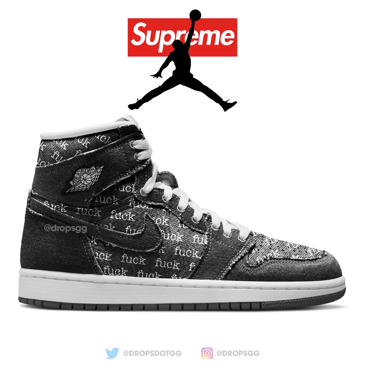 supreme x nike jordan 1