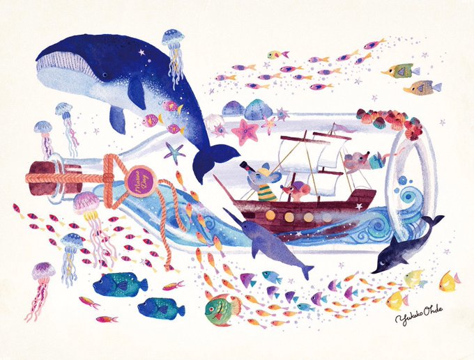 「jellyfish traditional media」 illustration images(Latest)