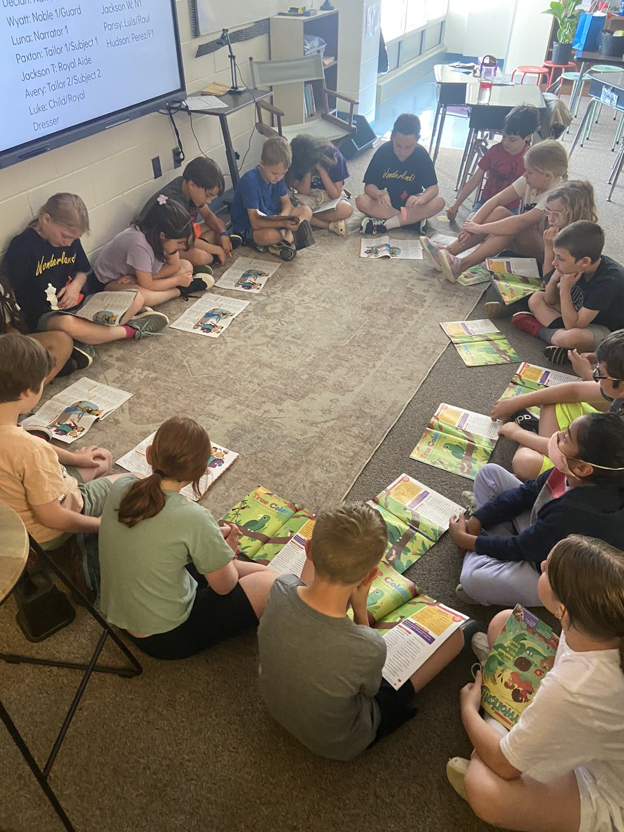 Third grade classes paired up for the last day to perform reader’s theaters!