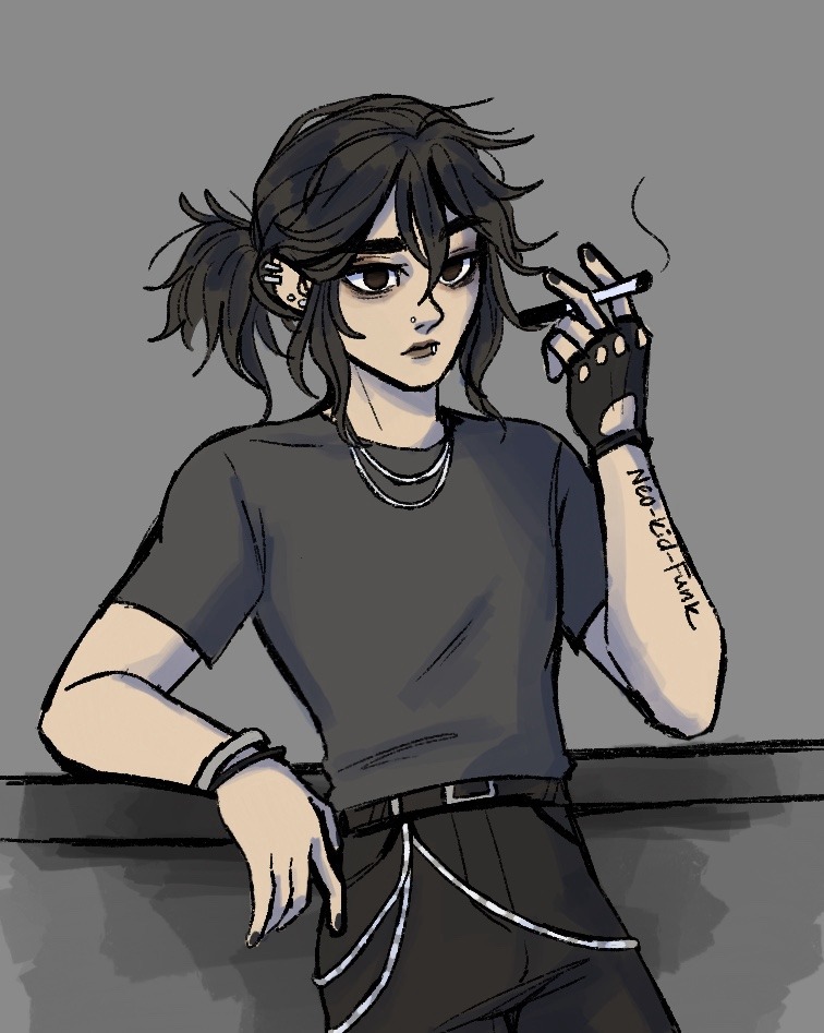 NeoKidFunk's tweet photo. More older goth Nico ☠️#NicodiAngelo https://t.co/M4LdExMuTU