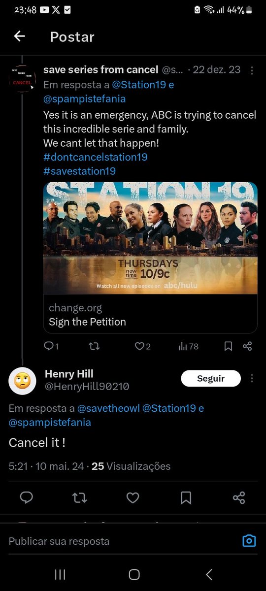 save series from cancel tweet media
