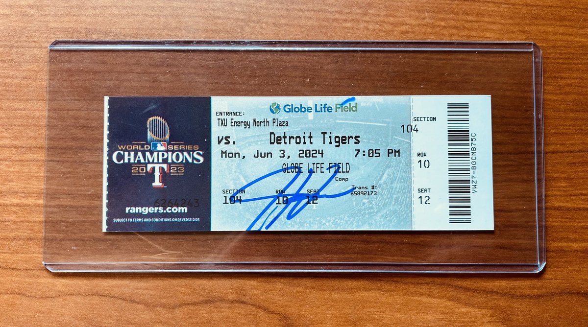 Detroit Tigers Authentics (@detauthentics) on Twitter photo #Giveaway - RT & Follow: <a href="/DETAuthentics/">Detroit Tigers Authentics</a> for a chance to win
A Justyn-Henry Malloy autographed full game ticket from his first Major League Home Run and Hit game
1 winner will be picked at random and notified by DM on 6/10/24 #Giveaway - RT & Follow: <a href="/DETAuthentics/">Detroit Tigers Authentics</a> for a chance to win
A Justyn-Henry Malloy autographed full game ticket from his first Major League Home Run and Hit game
1 winner will be picked at random and notified by DM on 6/10/24