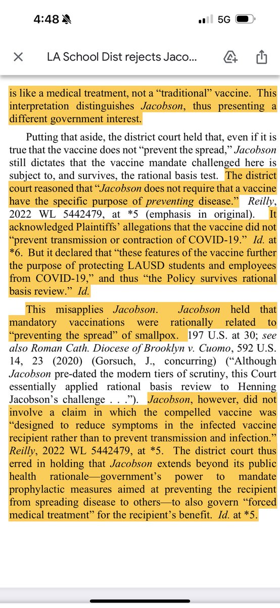 Wow.  The Ninth Circuit decision in LAUSD gets it right.   Plaintiffs can argue this is not a vaccine.