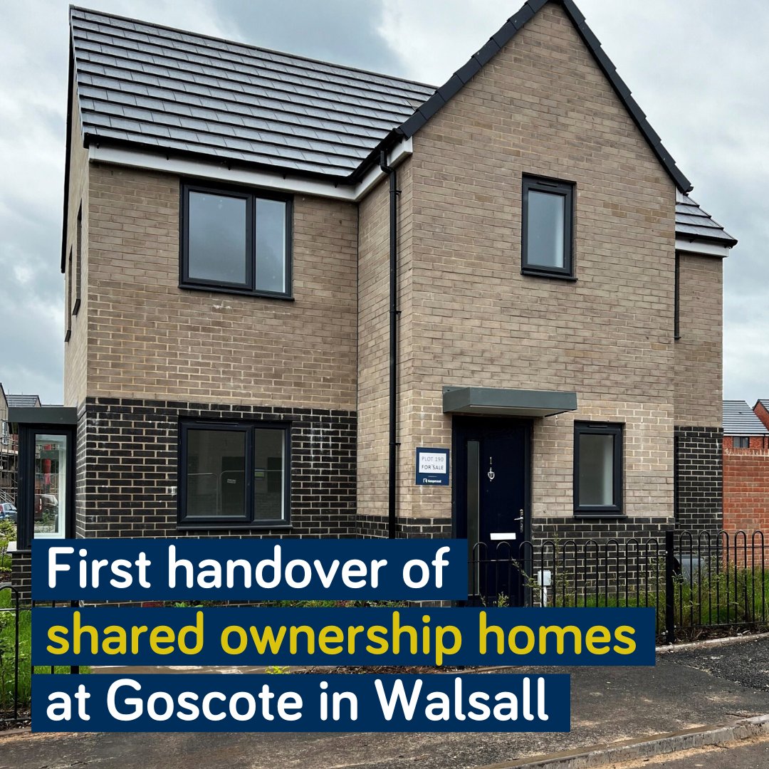 We're excited to have taken handover of the first three #sharedownership homes (with another 24 on the way) from our developer partner <a href="/KeepmoatHomes/">Keepmoat</a> at our Goscote site in #Walsall 🏡🔑 Offering more opportunities for first-time buyers to get onto the property ladder.