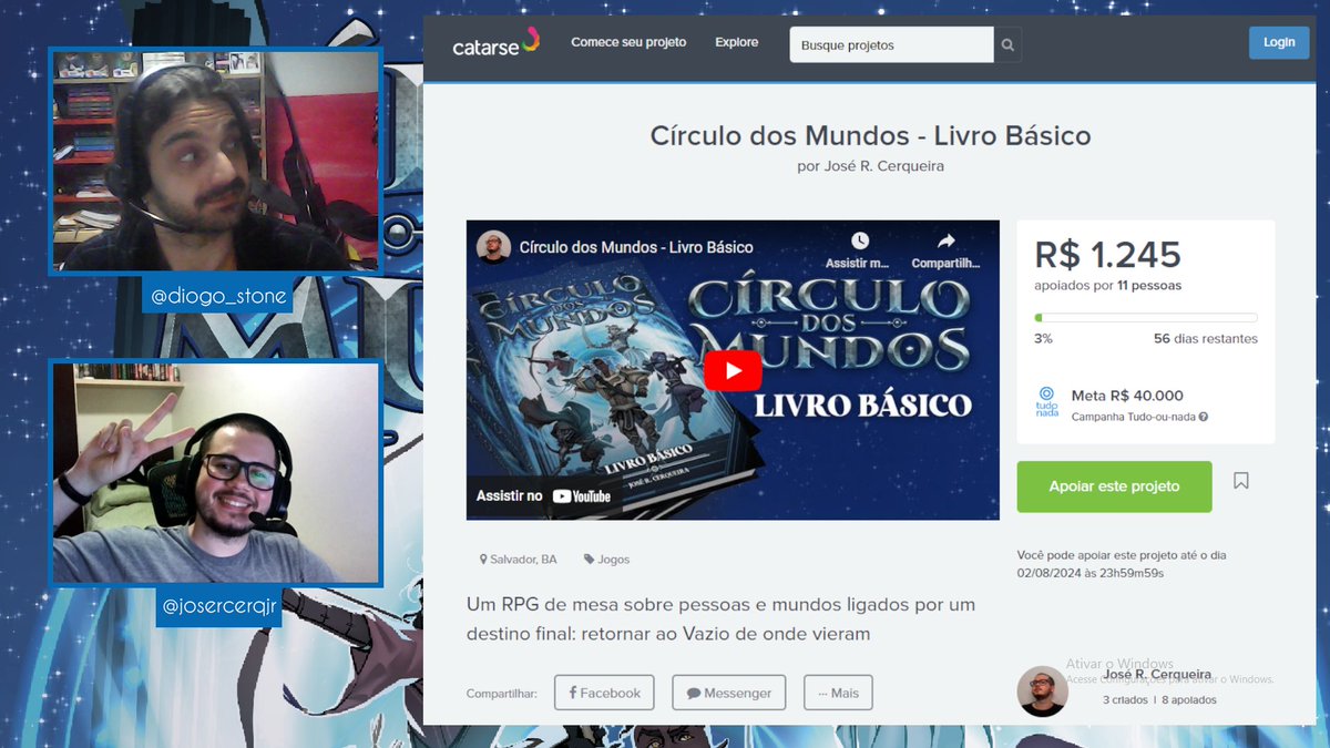 Estamos ao vivo falando sobre o financiamento de Círculo dos Mundos!

Tem dúvidas? Vem tirar com a gente agora!

twitch.tv/queersndragons