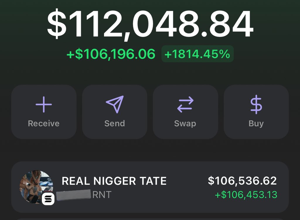 DannyCrypt's tweet photo. Andrew tate is taking me out of the trenches

My Goat 🥹 $RNT https://t.co/YvMr9PnvSR